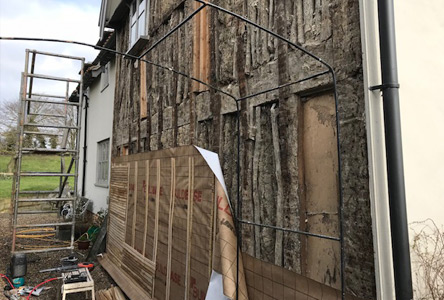 Lath and Lime Plastering Framsden Suffolk Example