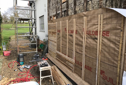 Lath and Lime Plastering Framsden Suffolk Example