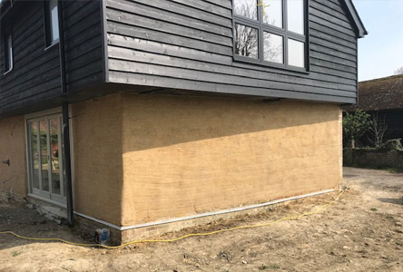 Exterior Lime Works on Suffolk Grain Barn Example