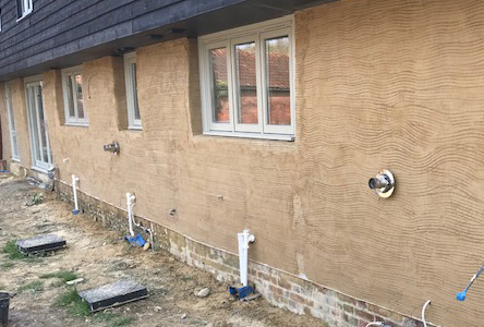 Exterior Lime Works on Suffolk Grain Barn Example