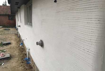 Exterior Lime Works on Suffolk Grain Barn Example