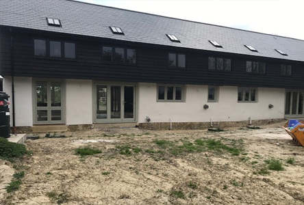 Exterior Lime Works on Suffolk Grain Barn Example