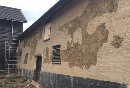 New clay lump added to barn
