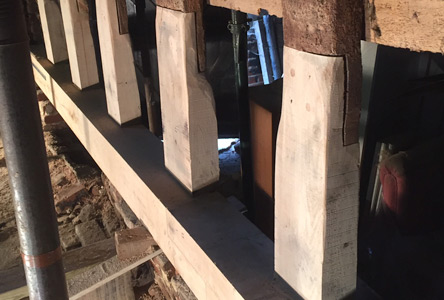 Adding replacement woodwork in Suffolk barn