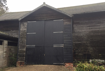 New wooden barn doors made and fitted.