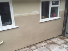 Lime plaster example in Debenham High Street