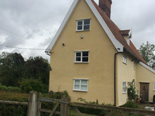 Lime plaster example in Framsdon
