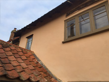 Lime plaster example in Debenham